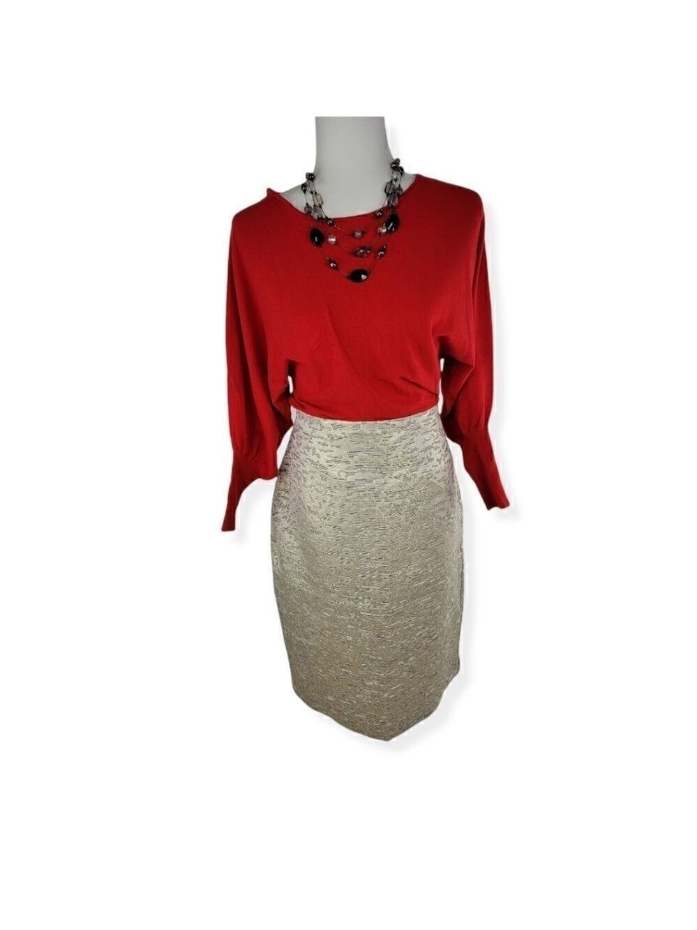 Worthington  Gold Jacquard  Pencil Skirt size 12 NWOT